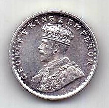 2 анны 1914 Индия Великобритания UNC