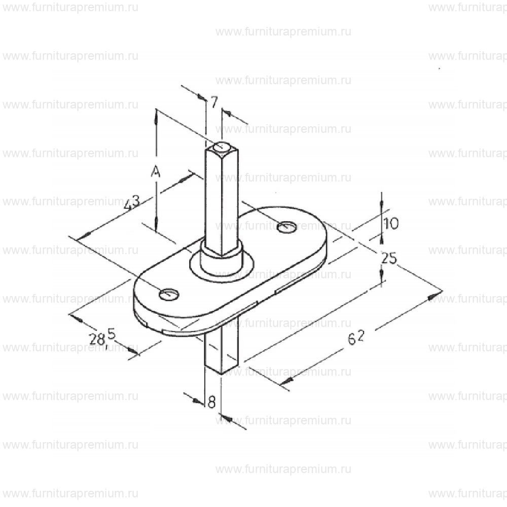 Оконная ручка Extreza Hi-Tech Stem 135 HW