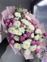 Букет Кустовой розы и Хризантемы