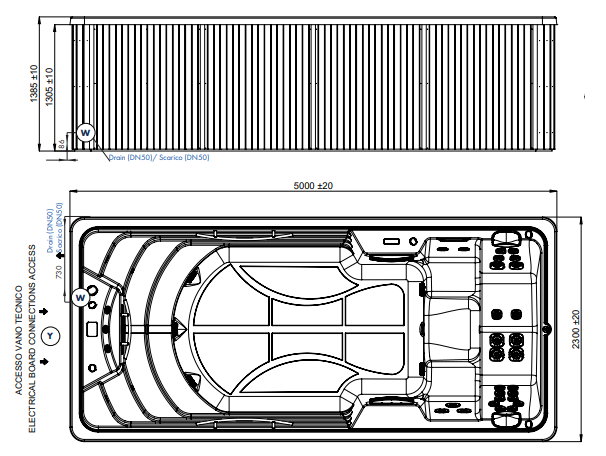 СПА бассейн Albatros Harry Swim 2 с противотоком 500х230 ФОТО