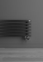 Водяной полотенцесушитель на 10 секций Broner MOOT H 10 480.2000 30х30 горизонтальный 2000 мм схема 3