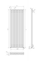 Водяной полотенцесушитель Broner MOOT V 10 1200.480 30х30 10 секций 480 мм схема 4 Водяной полотенцесушитель Broner MOOT V 10 1200.480 30х30 10 секций 480 мм схема 4