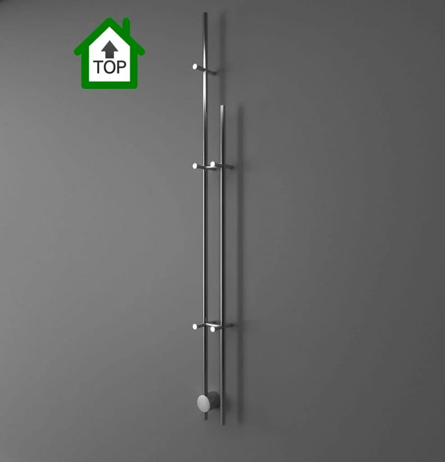 Изображение Полотенцесушитель электрический Broner Bruno Due BRD.094.170.0000 вертикальный 170 см