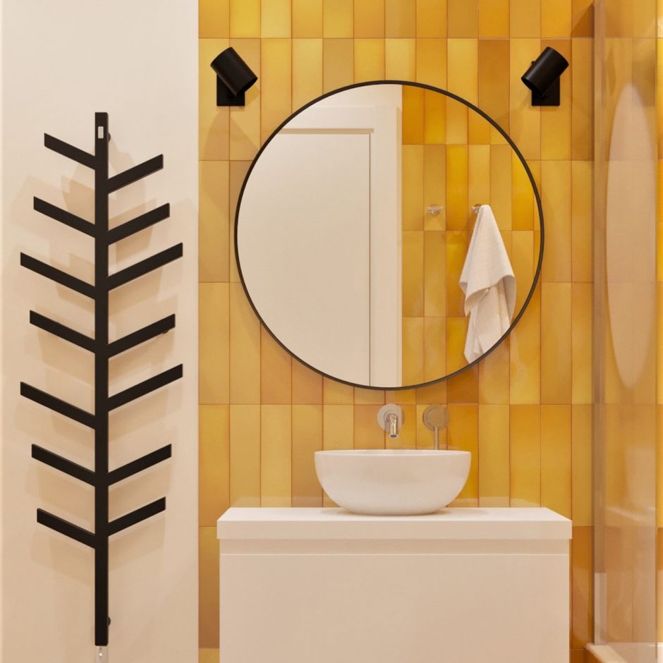 Изображение Дизайнерский полотенцесушитель Broner Тайга 40х40 TG.EL.065.150.0000.R электрический 650 мм