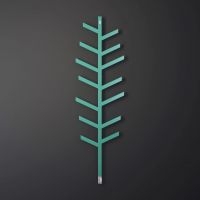 Дизайнерский полотенцесушитель Broner Тайга 40х40 TG.EL.065.150.0000.R электрический 650 мм схема 2