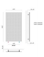 Водяной полотенцесушитель Broner Pinto ALT.060.150.0000.R дизайнерский 600 мм схема 3