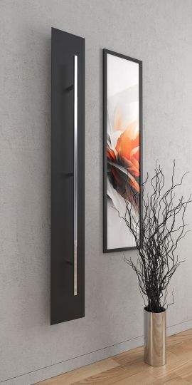 Дизайнерский полотенцесушитель Broner Vector V C.EL.1750.200 электрический 200 мм схема 3