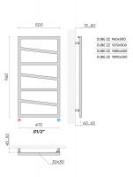 Полотенцесушитель Broner Cube ZZ CZ.050.096.0000 водяной на ГВС 500 мм схема 3 Полотенцесушитель Broner Cube ZZ CZ.050.096.0000 водяной на ГВС 500 мм схема 3
