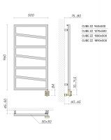 Электрический полотенцесушитель Broner Cube ZZ CZ. EL. 050.150.0000 дизайнерский 500 мм схема 3