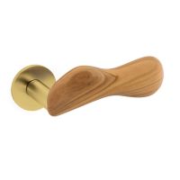 Ручка Olivari Chelsea wood M232B-1 суперзолото матовое+оливковый