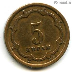 Таджикистан 5 дирамов 2001