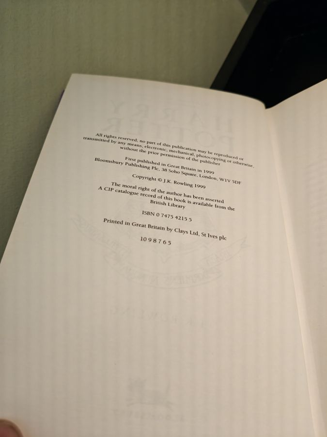 Harry Potter and the prisoner of Azkaban Bloomsbury 5 принт