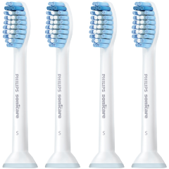 Насадки Philips Sonicare S HX6054 Sensitive для звуковой щетки, 4 шт., белый