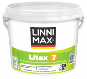 Краска Интерьерная Linnimax Litex 7 2,5л Шелковисто-Матовая База 1  / Линнимакс Литекс 7.