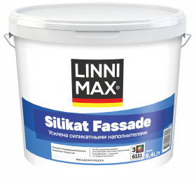 Краска Фасадная Linnimax Silikat Fassade 9.4л Усилена Силикатными Наполнителями / Линнимакс Силикат Фассаде.