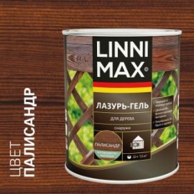 Лазурь-Гель для Дерева Linnimax Лазурь-Гель 0,75л Палисандр Тонкослойная для Наружных Работ / Линнимакс.