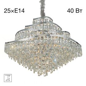 Люстра Хрустальная Подвесная Citilux NAIAD CL315191 Хром, Металл / Ситилюкс