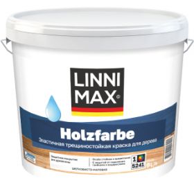 Краска для Дерева Linnimax Holzfarbe 9л Шелковисто-Матовая База 1 / Линнимакс Хольцфарбе