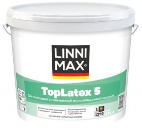 Краска Интерьерная Linnimax TopLatex 5 10л Матовая / Линнимакс ТопЛатекс 5
