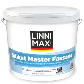Краска Фасадная Linnimax Silikat Master Fassade 10л База 1 / Линнимакс Силикат Мастер Фассаде