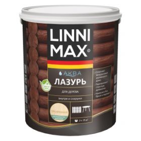 Лазурь для Дерева Linnimax Аква Лазурь 2.5л Бесцветный для Внутренних и Наружных Работ / Линнимакс
