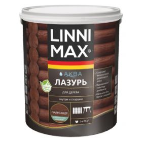 Лазурь для Дерева Linnimax Аква Лазурь 2.5л Палисандр для Внутренних и Наружных Работ / Линнимакс