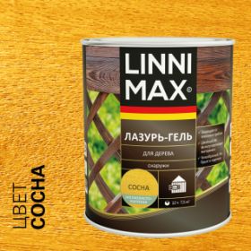 Лазурь-Гель для Дерева Linnimax Лазурь-Гель 0,75л Сосна Тонкослойная для Наружных Работ / Линнимакс