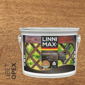 Лазурь-Гель для Дерева Linnimax Лазурь-Гель 2,5л Орех Тонкослойная для Наружных Работ / Линнимакс