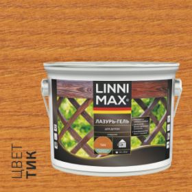 Лазурь-Гель для Дерева Linnimax Лазурь-Гель 2,5л Тик Тонкослойная для Наружных Работ / Линнимакс