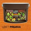 Лазурь-Гель для Дерева Linnimax Лазурь-Гель 9л Рябина Тонкослойная для Наружных Работ / Линнимакс
