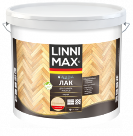 Лак для Дерева Linnimax Аква Лак 9л Глянцевый Акриловый Водно-Дисперсионный для Внутренних Работ / Линнимакс
