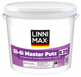 Штукатурка Фасадная Linnimax Sil-Si Master Putz 25кг Силикатно-Силиконовая для Наружных и Внутренних Работ / Линнимакс