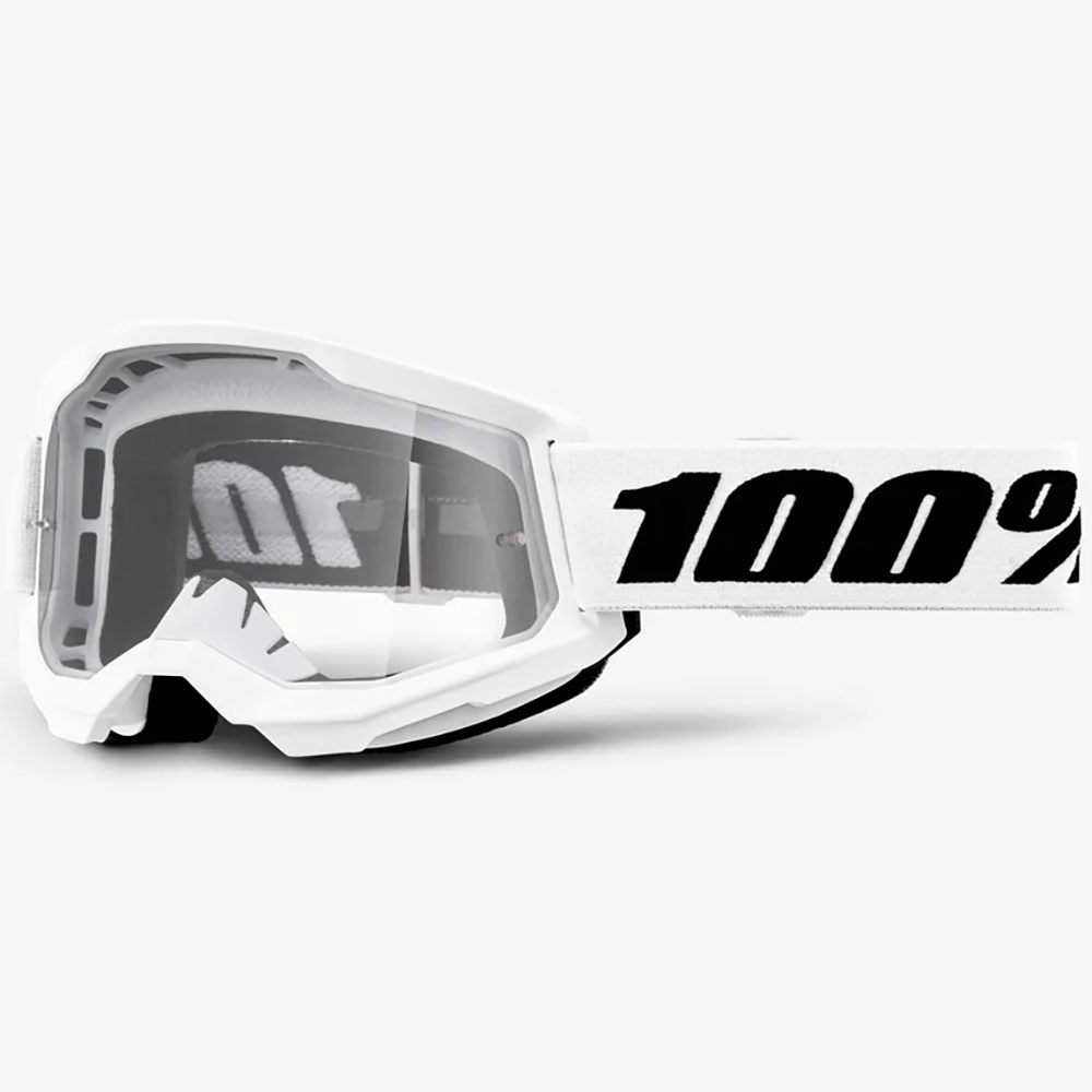 100% Strata 2 White (2025) очки для мотокросса