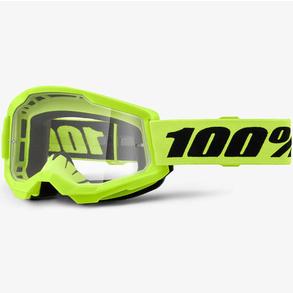 100% Strata 2 Neon Yellow (2025) очки для мотокросса