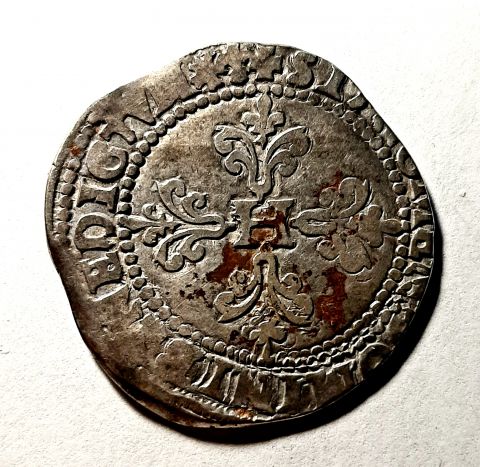 1/2 экю 1582 Франция RR Редкость AUNC-XF