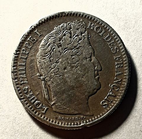 2 франка 1832 Франция W Лиль Редкость AUNC- XF