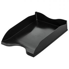 Лоток горизонтальный для бумаг BRAUBERG STYLE, 345×255×65 мм, черный, 238105