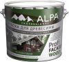 Краска для Деревянных Фасадов Alpa Profi Facade Wood 9л Белая, Полуматовая, Акриловая, Суперэластичная / Альпа