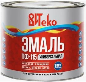 Эмаль ПФ-115 Витеко 20кг Красная, Универсальная.