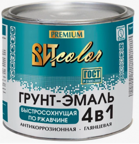 Грунт-Эмаль по Ржавчине 4 в 1 Вит Color 1.8кг Быстросохнущая для Металлических Поверхностей