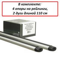 Багажник на интегрированные рейлинги Lada Vesta sw / Lada Vesta sw cross, ЕД Арго, аэродинамические дуги