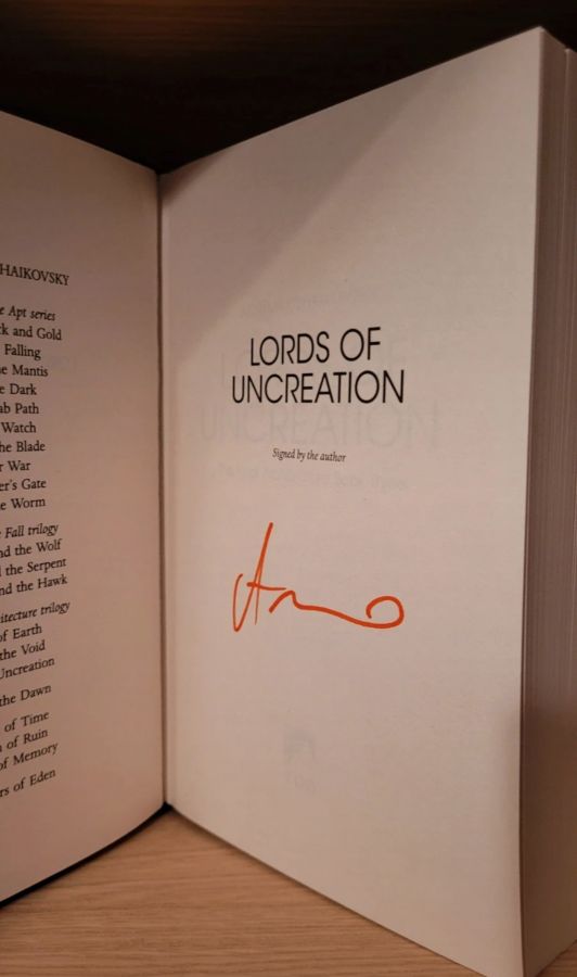 [подписана автором] Lords of uncreation by Adrian Tchaikovsky