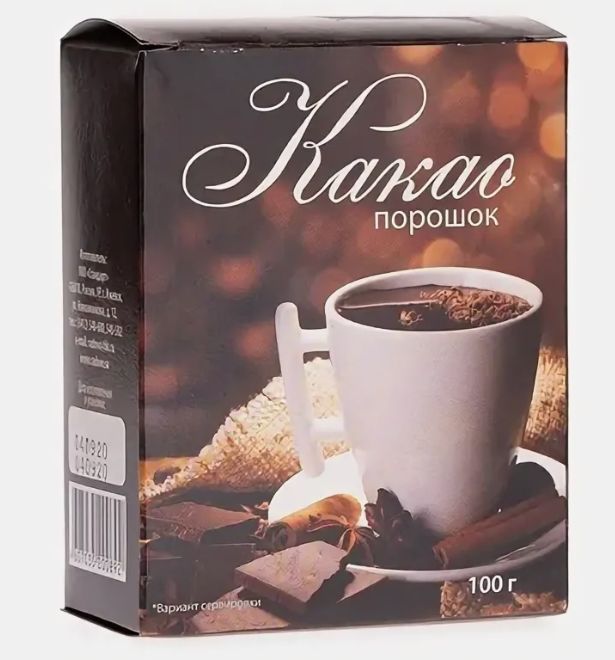 РАДОВО Какао-порошок 100г картон