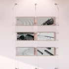 Тросовая система, 2 ряда (карманы А4 двойное прозрачное оргстекло 2мм - 6шт)