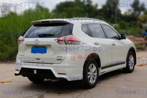 Юбка заднего бампера, стиль MZ Speed, на X-Trail T32 Дорестайлинг