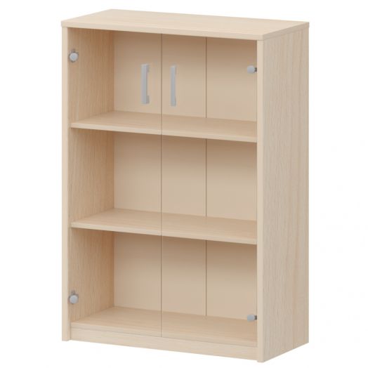 Стеллаж средний со стеклом