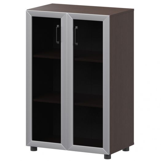 Стеллаж средний со стеклом в ал.раме (К-933,К-945,КФ-945)