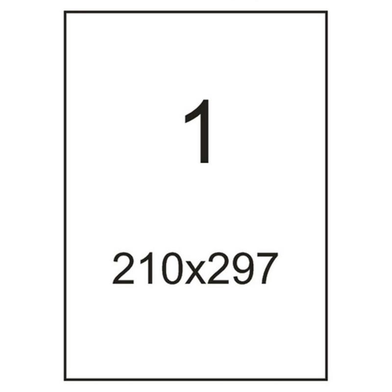 40210297  Самоклеящиеся этикетки  MULTILABEL 210х297 мм,         1 шт. на листе, бел., 100 листов