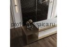 ATLANTIDA BLACK. Мраморная мозаика с латунными вставками,  размер, мм: 322.5*305*8 (ORRO Mosaic)