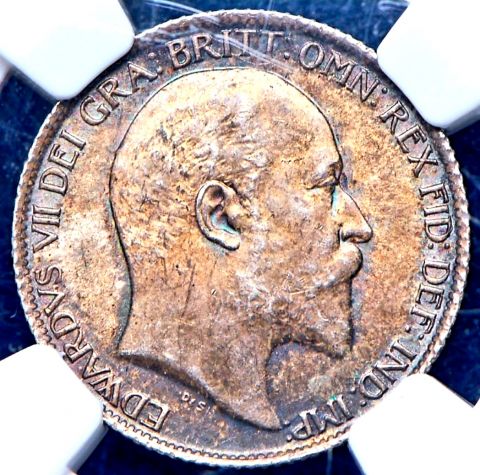 6 пенсов 1903 Великобритания MS 63 Слаб NGC